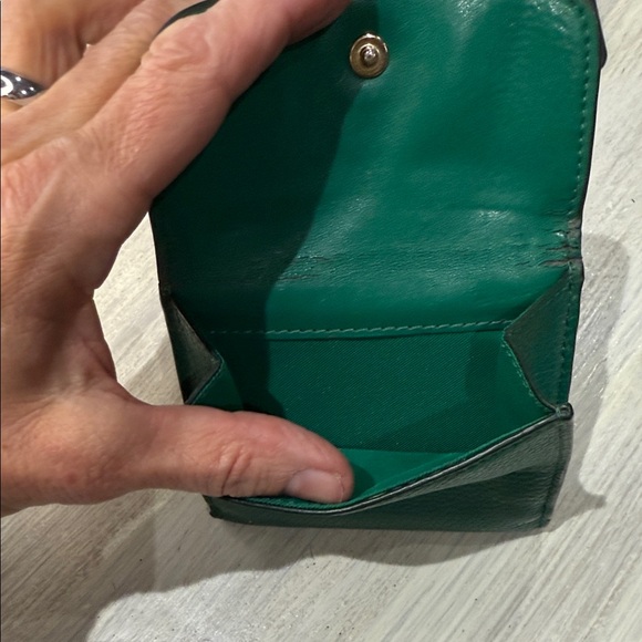 Coach Teal Studded Women's Wallet - Picture 3 of 6